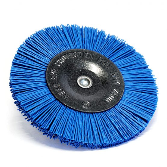 S&R Nylon - Disc Brush/Wire Brush Drill Bit 100 mm, hexagonal shaft 1/4' (6.35 mm) with FINE-NYLON-WIRE for cleaning and polishing wood and metal - Image 2