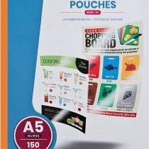 Deskit A5 Laminating Pouches, Gloss, 120 Sheets, 150 Microns- Clear and Durable Presentations - Handy Size with Ideal Rigidity for Everyday Use.