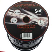 Loudspeaker Cable Round 2 x 4.0 mm² Black 100 m Spool CCA PA Installation Cable Audio Cable Box Cable