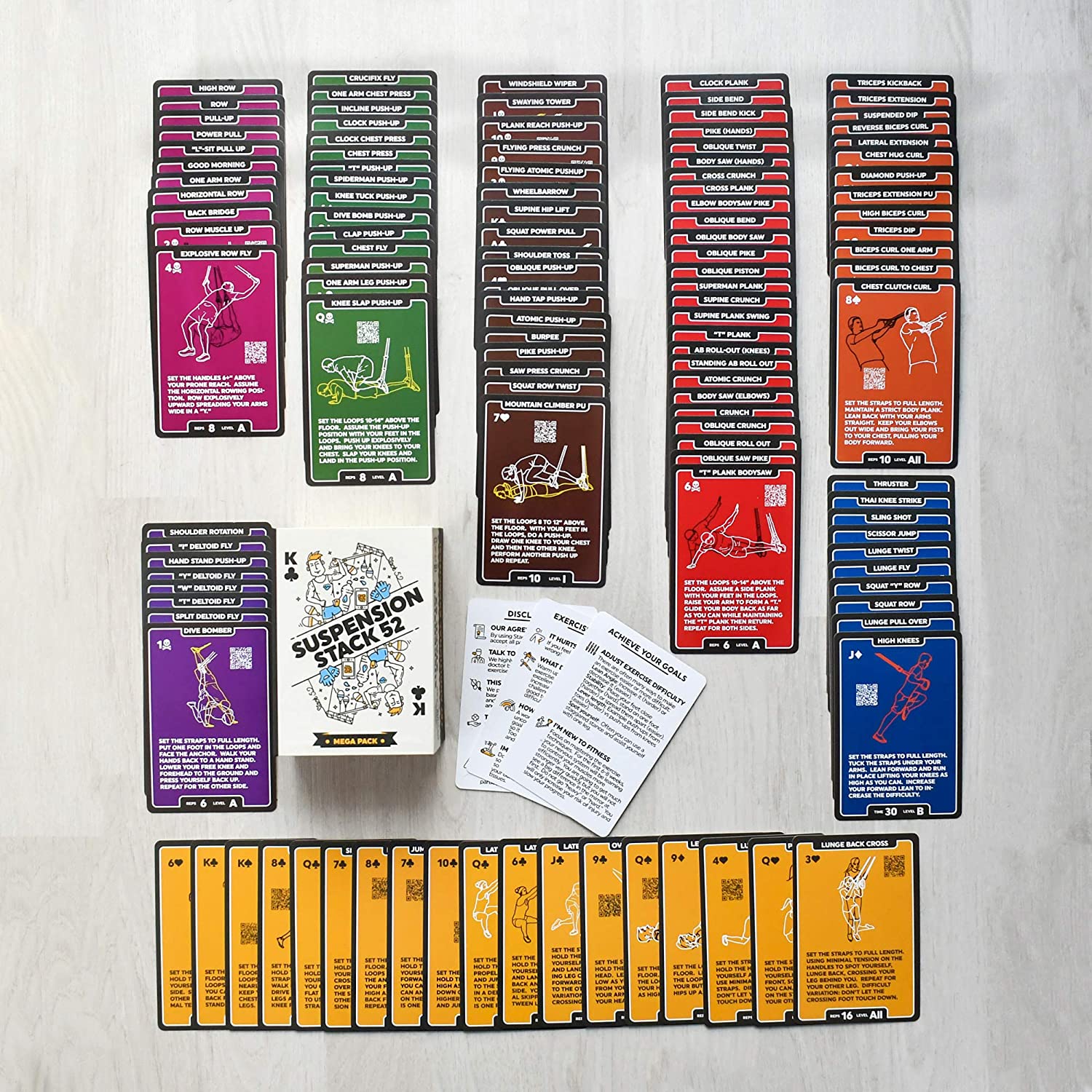 Stack 52 Suspension Exercise Cards compatible with TRX, Woss - Image 4