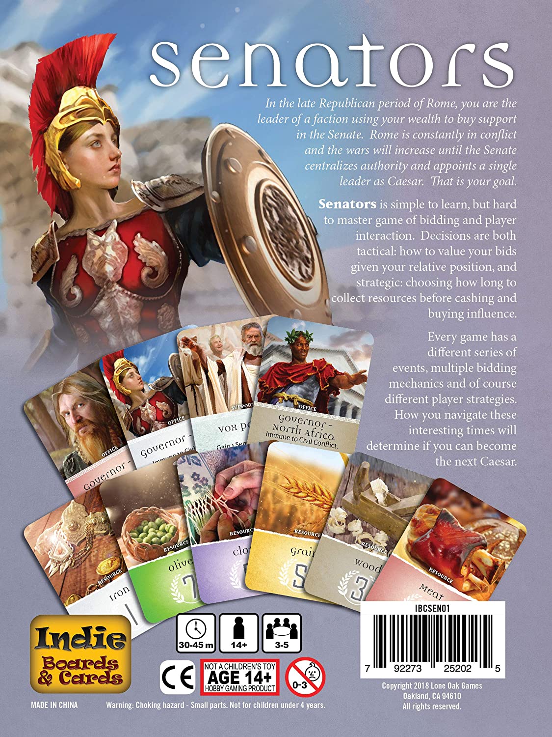 Indie Boards and Cards Senators - EN Board Game - Adults - Strategy - Politics - Special Edition - English - 1 Count - Image 3