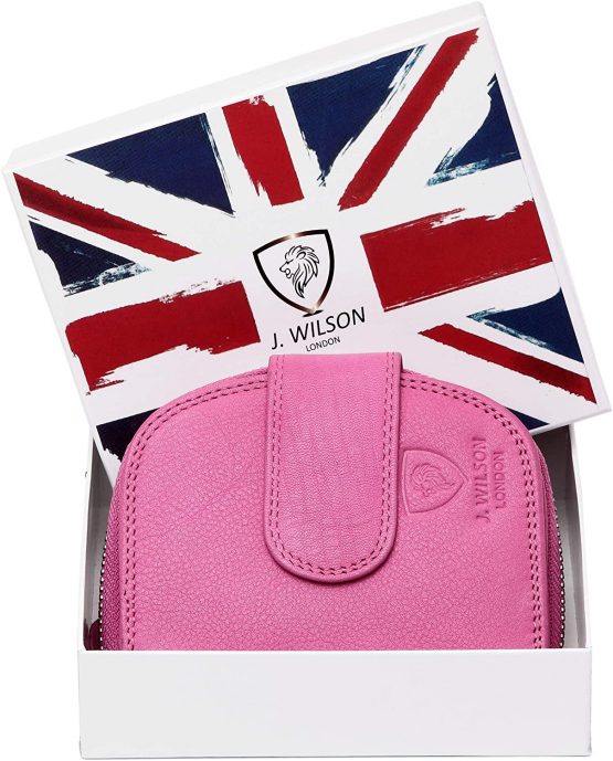 Ladies RFID Safe Designer Leather Purse Card Women Wallet Zip Pocket Boxed - Image 2