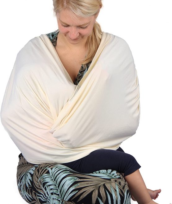 Neotech Care Baby Nursing Cover Breastfeeding Scarf - Soft Fabric - Red Burgundy - Image 3