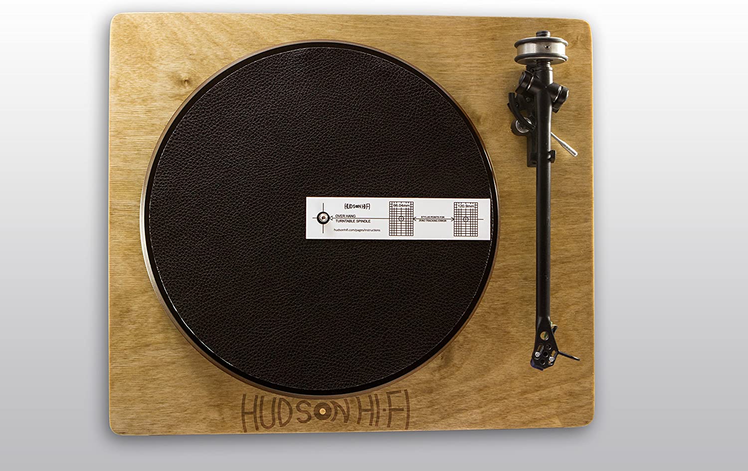 Hudson Hi-Fi Turntable Phonograph LP Phono Cartridge Stylus Alignment Protractor Tool - High Contrast (VTA Sold Separately) - Image 3