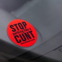 DM Novelties Stop Parking Like A CUNT Sticker Decal Novelty Gift Gag Bumper Sticker (24 Stickers)