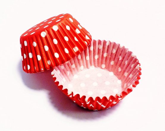 PME BC722 Red Polka Dots Paper Baking Cases for Cupcakes, Standard Size, Pack of 60 - Image 4
