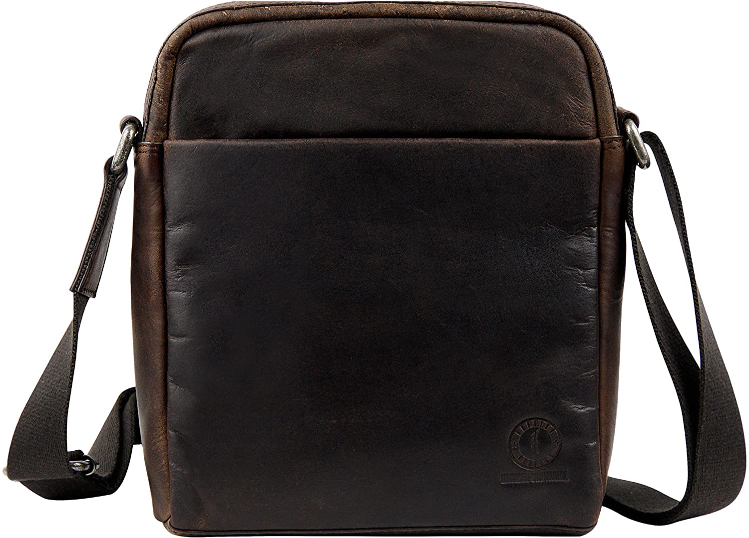 KLONDIKE 1896 Genuine Leather Shoulder Bag 'Jack', a Practical and Robust Messenger Bag for Men and Women Dark Brown - Image 2
