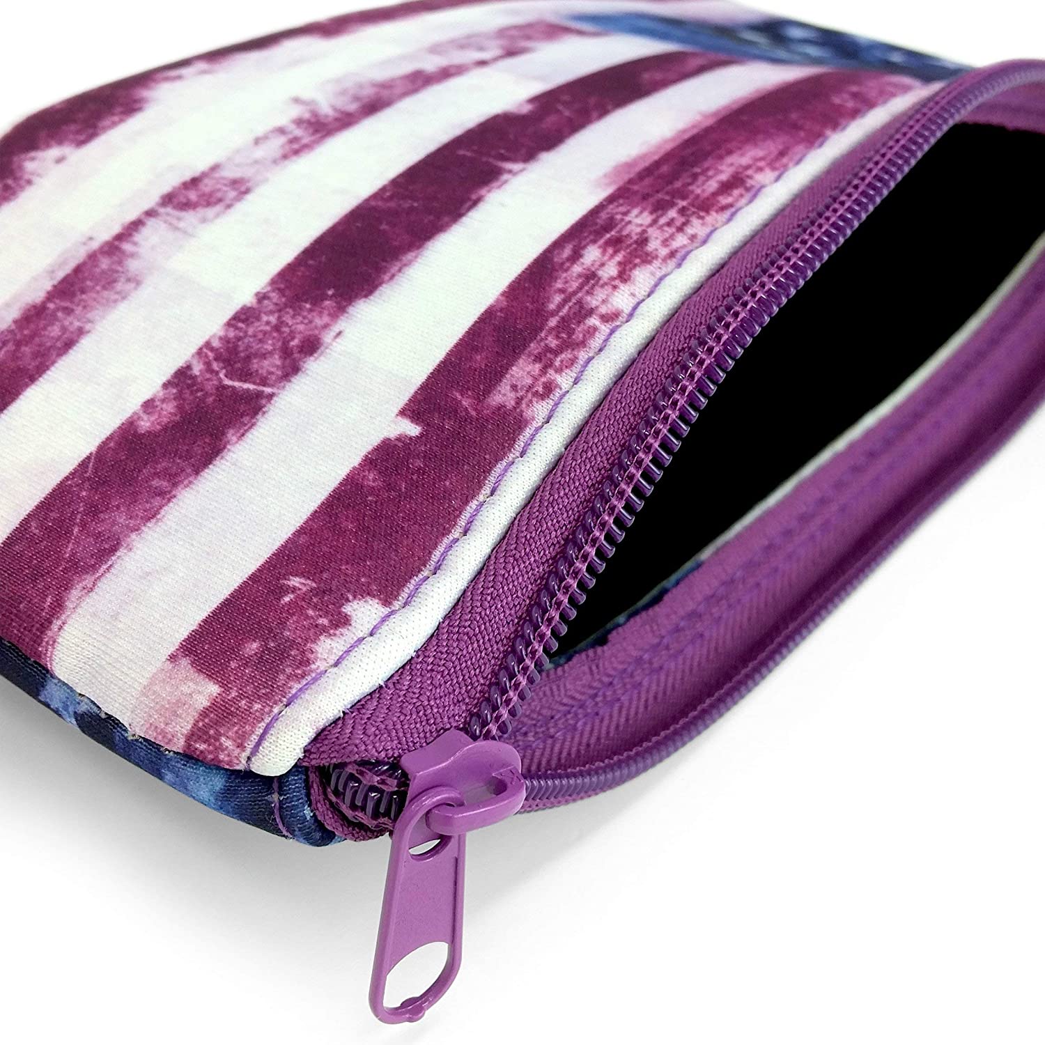 Monster Stationery - Single-Pocket Neoprene Pencil Case - Distressed Flag Series - USA Stars and Stripes, Multicolour - Image 3