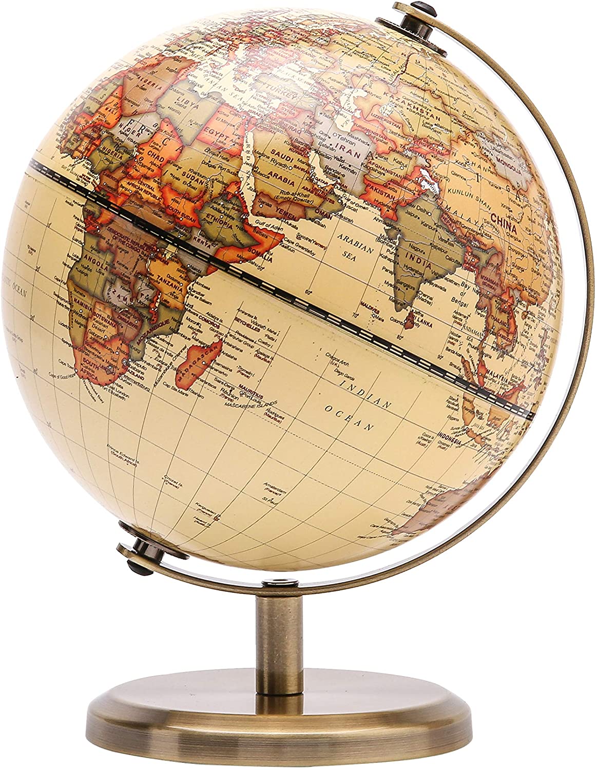 Exerz 14cm World Globe Mini Antique Globe, Educational/Geographic/Modern Desktop Decoration