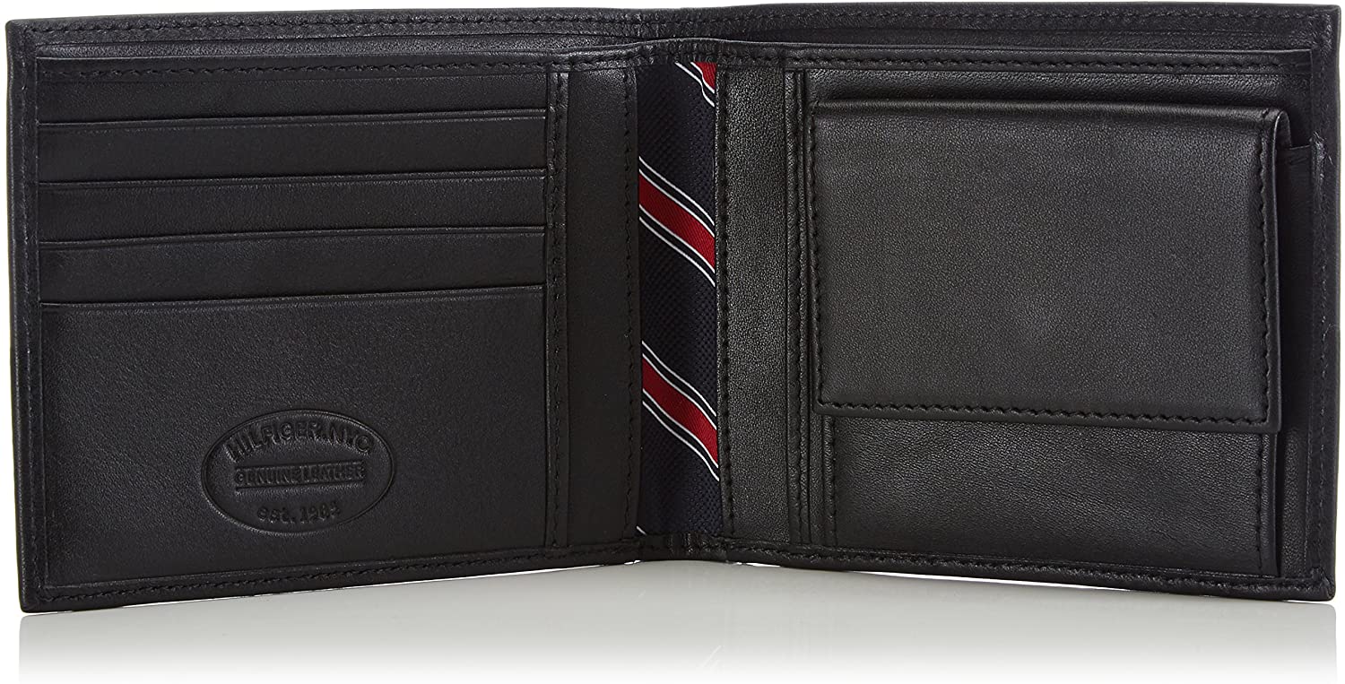Tommy Hilfiger Men’s Eton Wallet with Coin Pocket, Black (Black), One Size, OS - Image 4