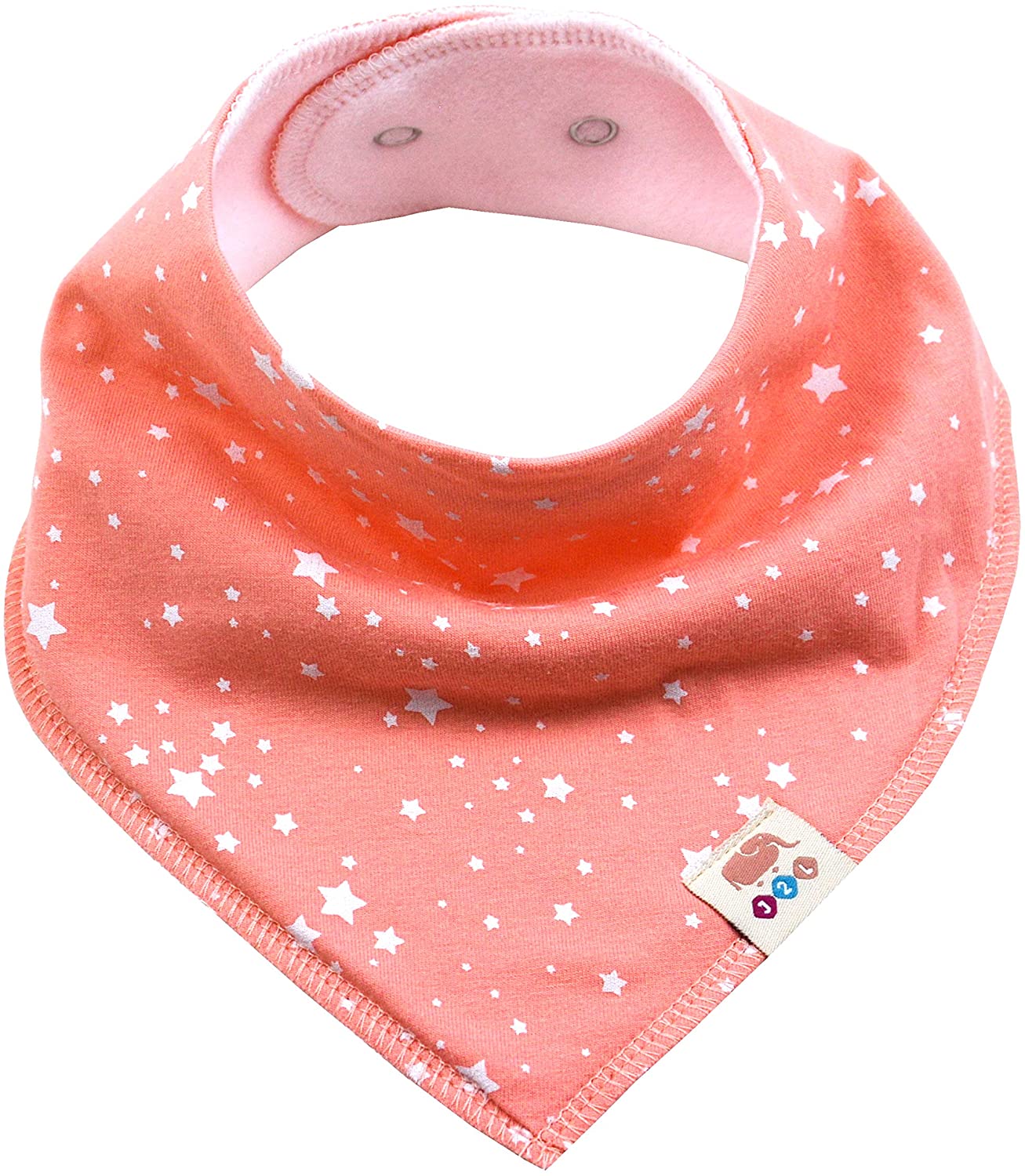 Baby Triangular Scarves Pack of 8 Cute Unisex Cotton with Adjustable Poppers Burp Cloth Bib for Toddlers Boys and Girls (Set Girls) - Image 4