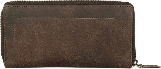 Ladies Designer RFID Safe Protection Luxury Quality Distressed Vintage Leather Purse Multi Credit Card Women Clutch Wallet with Zip Pocket Gift Boxed (Distressed Dark Brown) - Image 3