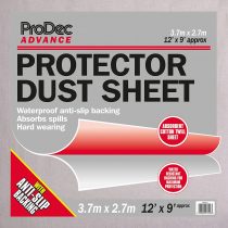 ProDec Advance 12' x 9' Water Resistant Protector Dust Sheet For Covering Floors and Furniture