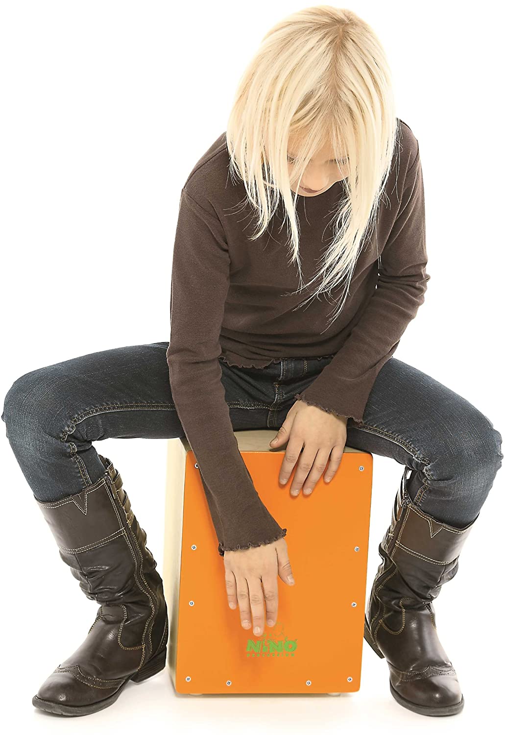 Nino Percussion Cajon Kids Instrument, Drum Box for Children from 4 Years, Musical Instrument, Playing Surface Baltic Birch - Image 2