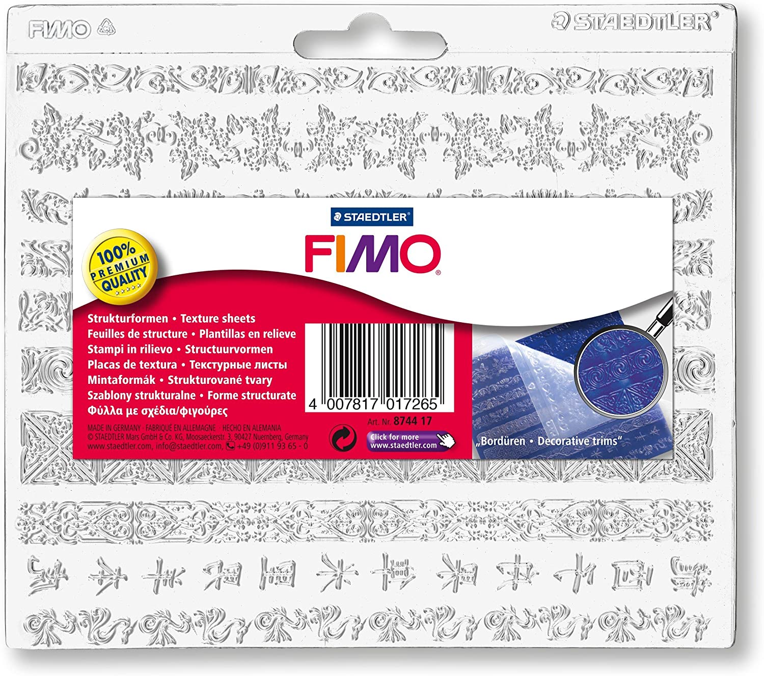 Staedtler 8744 17 Fimo Accessory Structure Shape Border, /