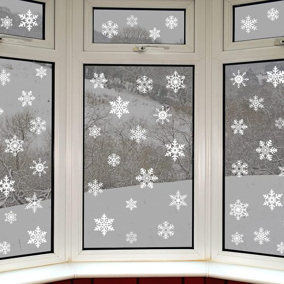 Articlings 42 Original Snowflake Window Clings | Fabulous Static PVC Stickers - Image 2