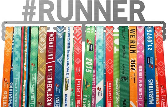 UNITED MEDALS Running medal hanger #RUNNER - stainless steel holder …