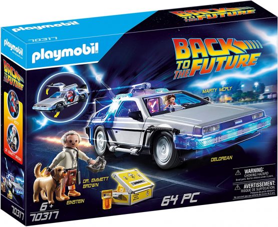 Playmobil 70317 Back To The Future Delorean with Figures and Features, for Ages 5+, Multicoloured, 385 x 94 x 284 mm