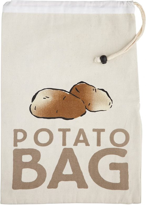 KitchenCraft Potato Bag, Canvas, Beige, 26 x 38 cm
