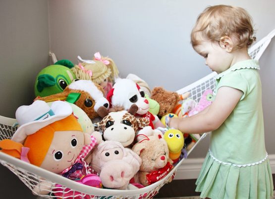 MiniOwls Toy Storage Hammock X-Large Organizer and De-cluttering Solution for Every Kid’s Room, Nursery & Playroom (white, XL) - Image 2