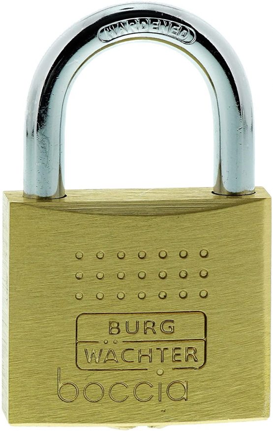 Burg Wächter Boccia 450 40 SB Padlock, 6.5 mm Shackle Thickness, Drilling and Pinch Protection, 2 Keys, 40 mm
