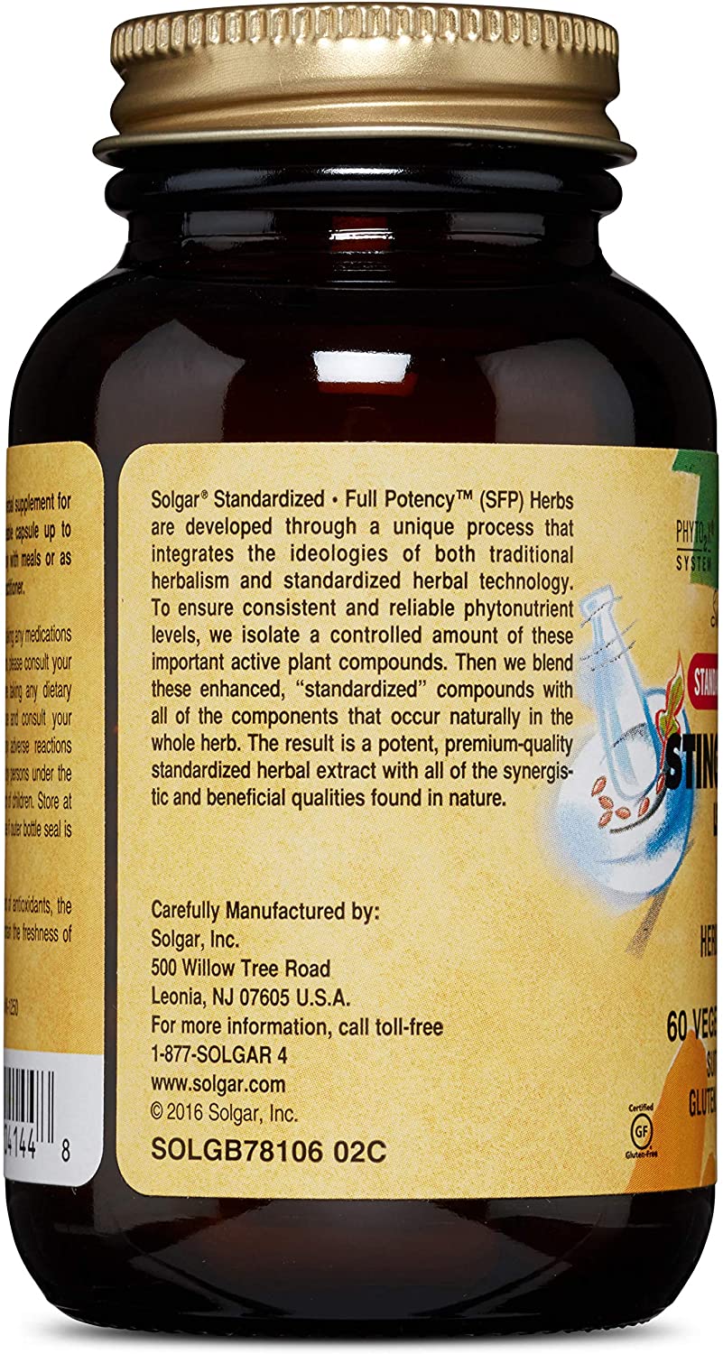 Solgar Nettle Leaf Extract Vegetable Capsules - Pack of 60 - Rich in Antioxidants - Vegan and Kosher, 60 count (Pack of 1) - Image 4