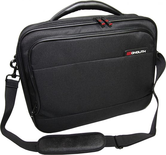 Monolith New Nylon Computer Case with Organiser and Document Pocket PU Trim for 17.4 inch Black Ref 2342
