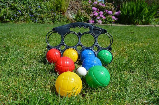 KandyToys 8 Piece Boules Set Colourful Garden Games Pentanque Set in Carry Case - Image 3