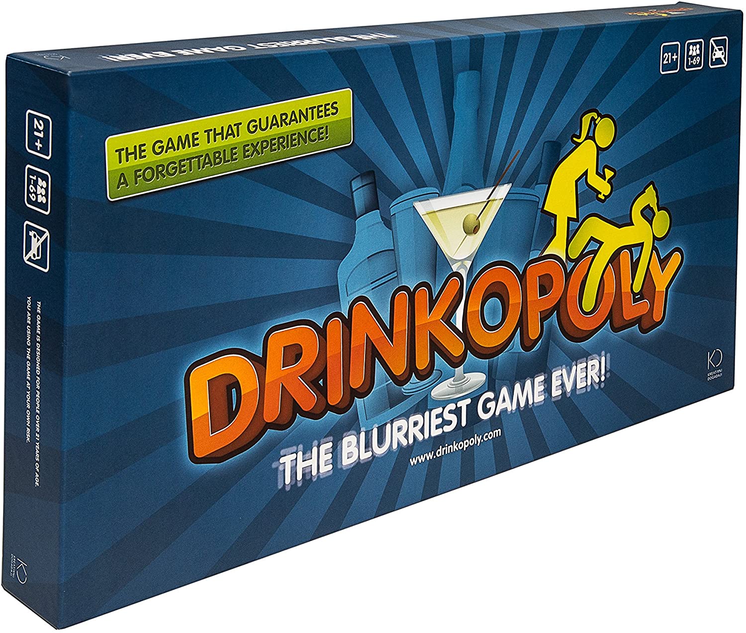 Drinkopoly, the King of Drinking Games, Combined Board/Table Party Games for Adults and Students with 50 Cards with Tasks - Image 2