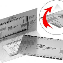 Elagon UK (ARL) Pro Care Kit Accessories - String Action Ruler/Action Gauge. Metallic Ruler For Measuring Several Guitar/Strings Settings For Optimum Setup and Playability. For All Electric Guitars, Acoustic Guitars, Classical Guitars, Bass Guitars and Other Stringed Instruments.