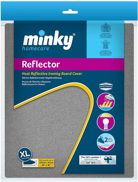 Minky Reflector Ironing Board Cover, Metallic, Multicolor, 125 x 45 cm