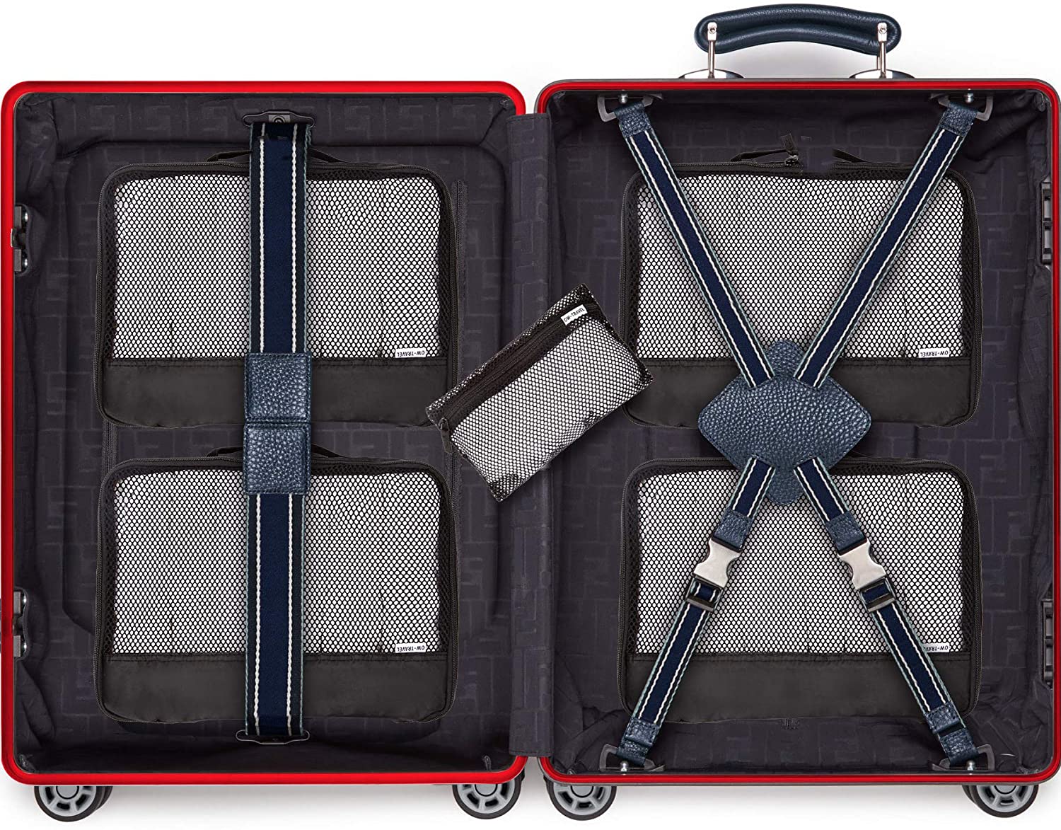 OW-Travel Packing Cubes for Suitcases (5Pcs Black) 4 Medium Suitcase Organiser Bags and Zipper Organiser for Travel Accessories. Luggage Organisers Packing Bags for Suitcases and Backpacks - Image 2