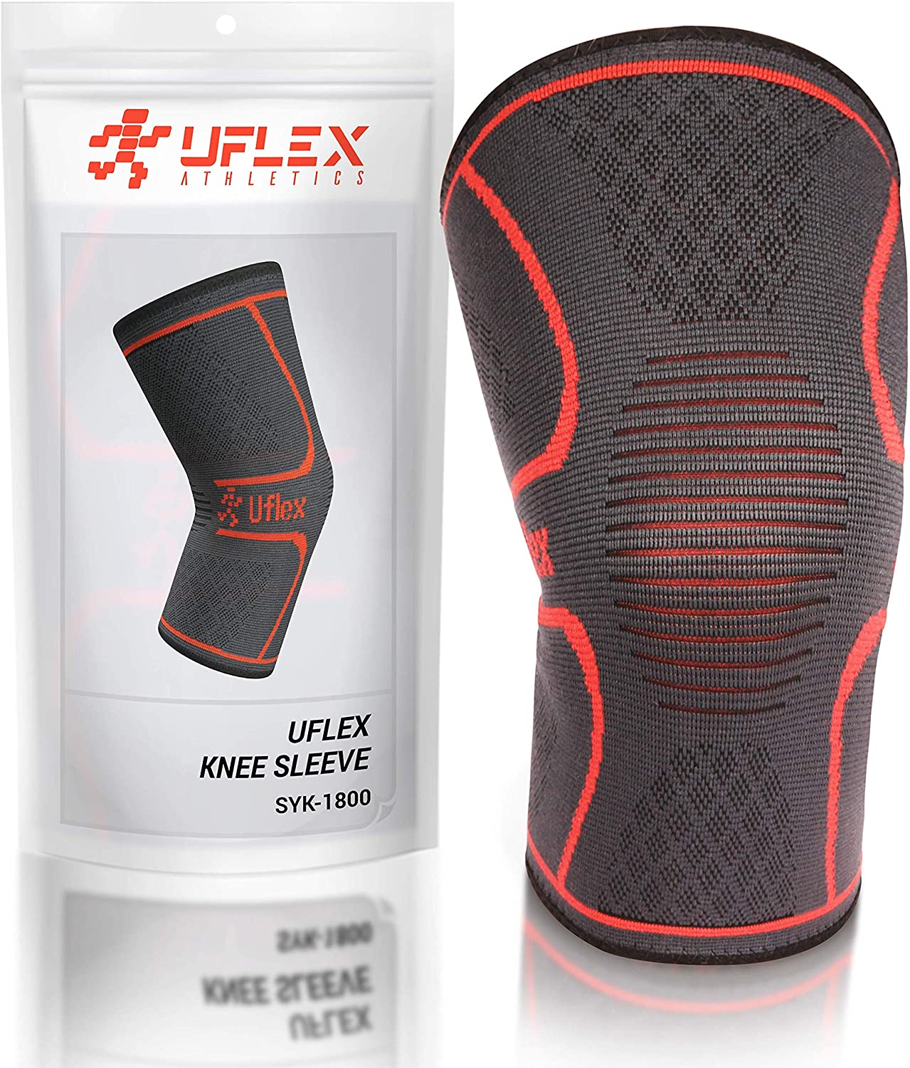 UFlex Athletics Compression Knee Brace for Women & Men Knee Sleeves Support for Sports Running, Weightlifting, Arthritis