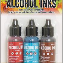 Ranger Crimson/Aquamarine/Sepia Tim Holtz Alcohol Ink, Multi-Color, 14.48 x 9.91 x 2.54 cm