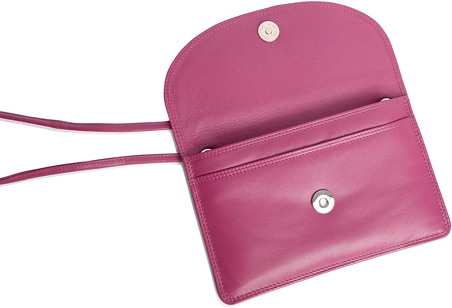 SADDLER "Isabelle Soft Leather Crossbody Bag - Slim Ladies Sling Purse, Magenta - Image 4