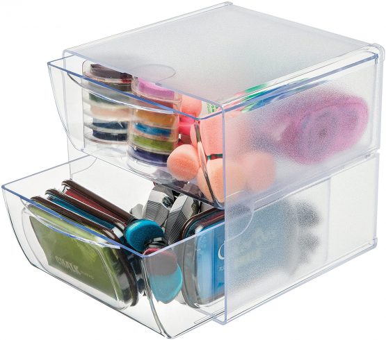 Deflecto DE350101 2-Cube Storage Box with Drawers - Image 3