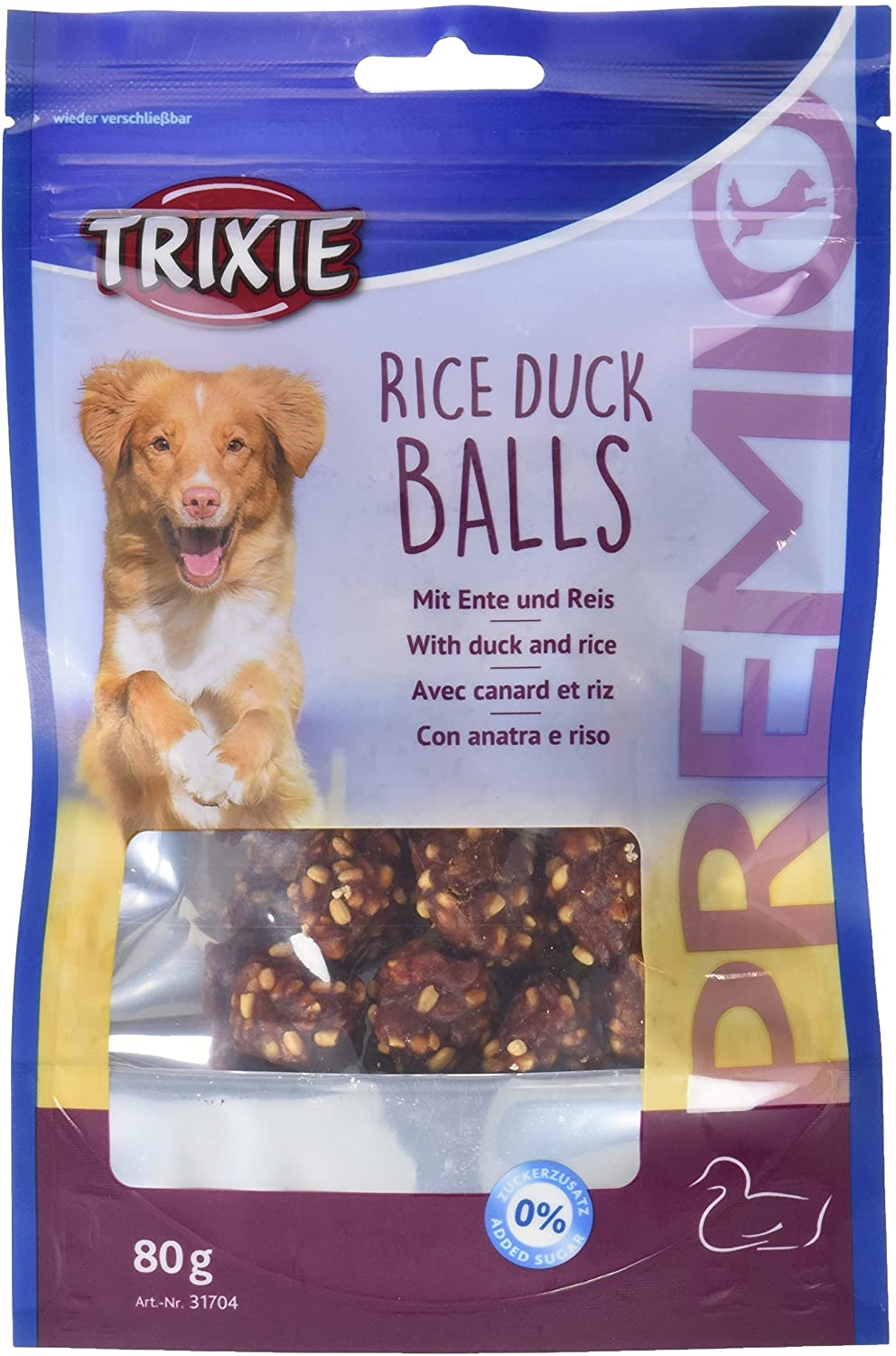 Premio PREMIO Rice Duck Balls, 80 g (Pack of 1)