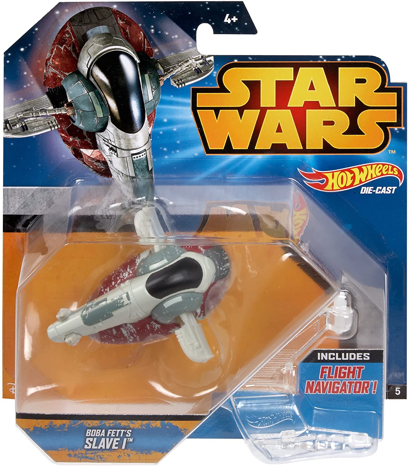 Hot Wheels Star Wars Statek kosmiczny Slave 1 Boba Fetta, Green, Black, Bright Colors, Small - Image 4