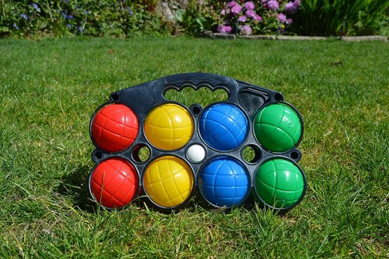 KandyToys 8 Piece Boules Set Colourful Garden Games Pentanque Set in Carry Case - Image 2