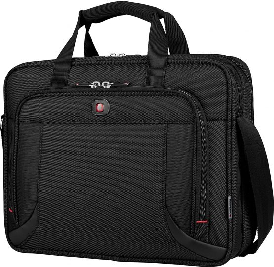 Wenger 600649 PROSPECTUS 16 Inch Laptop Briefcase, Padded Laptop Compartment with iPad/Tablet/eReader Pocket in Black {15 Litre} - Image 2