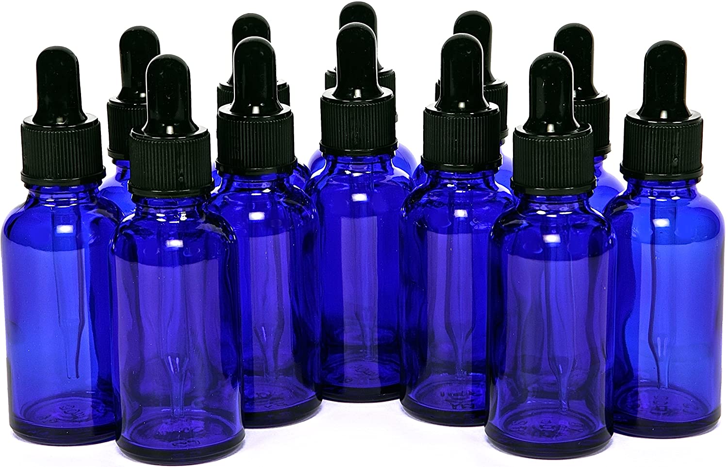 Vivaplex 12, Cobalt Blue, 1 Oz, Glass Bottles, With Glass Eye Droppers