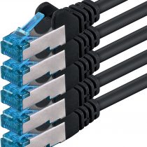 1aTTack 1m - CAT6a - network cable 10 - colors CAT 6 A patch cable 10000 Mbit s SFTP PIMF 500 MHz compatible with CAT5 CAT6 CAT7 CAT8 DSL Internet Switch Router