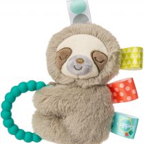 Taggies Soft Rattle with Teether Ring, 13-Centimetres, Molasses Sloth