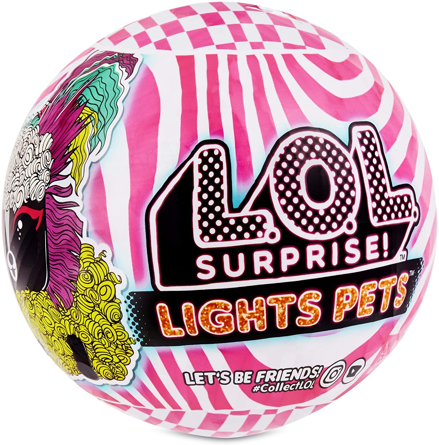 LOL Surprise Collectable Lights Pets - With 9 Surprises, Accessories and REAL Hair - Includes Black Light Surprises