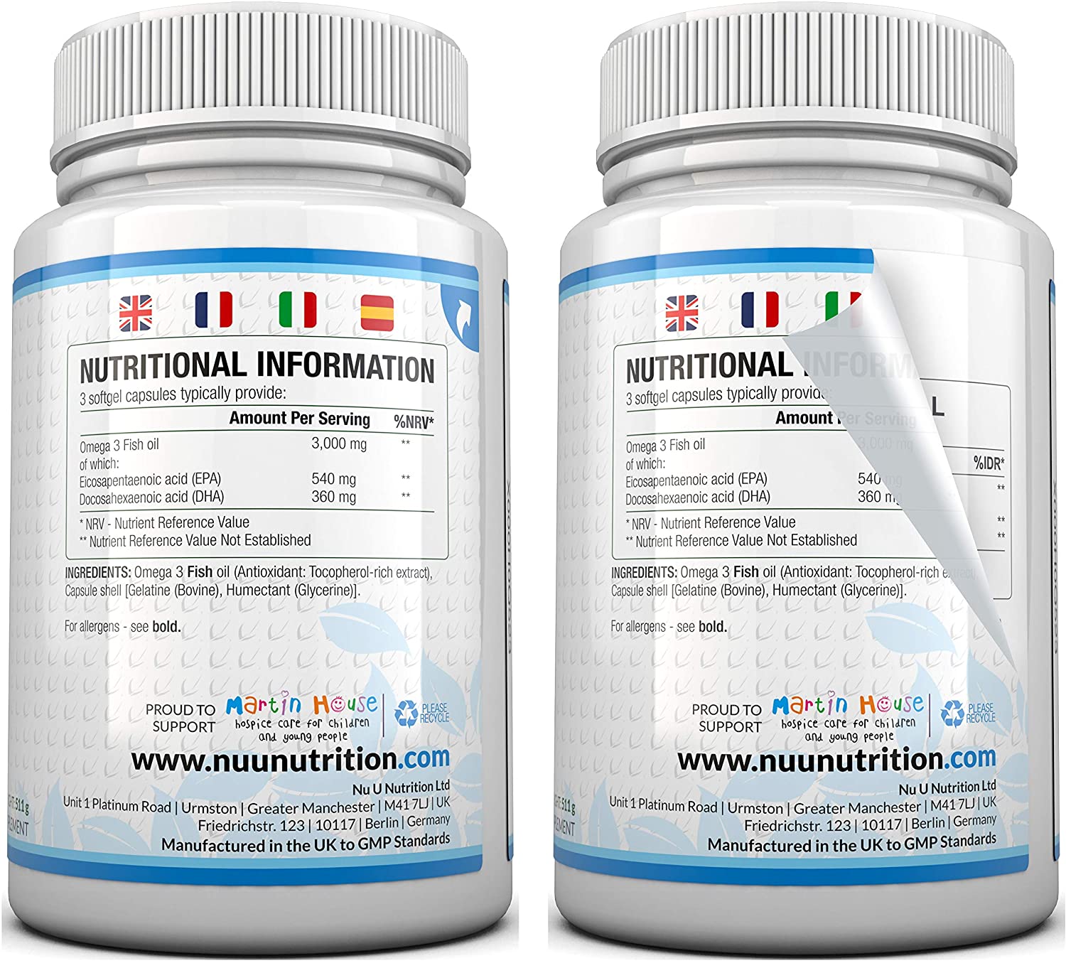 Nu U Nutrition, Omega 3 Fish Oil 1000mg - Image 4