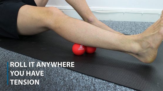 Beenax Peanut Massage Ball - Double Lacrosse Ball - Perfect for Trigger Point Therapy, Myofascial Release, Deep Tissue Massage, Yoga - Designed to Relieve Stress and Relax Tight Muscles (Red) - Image 4