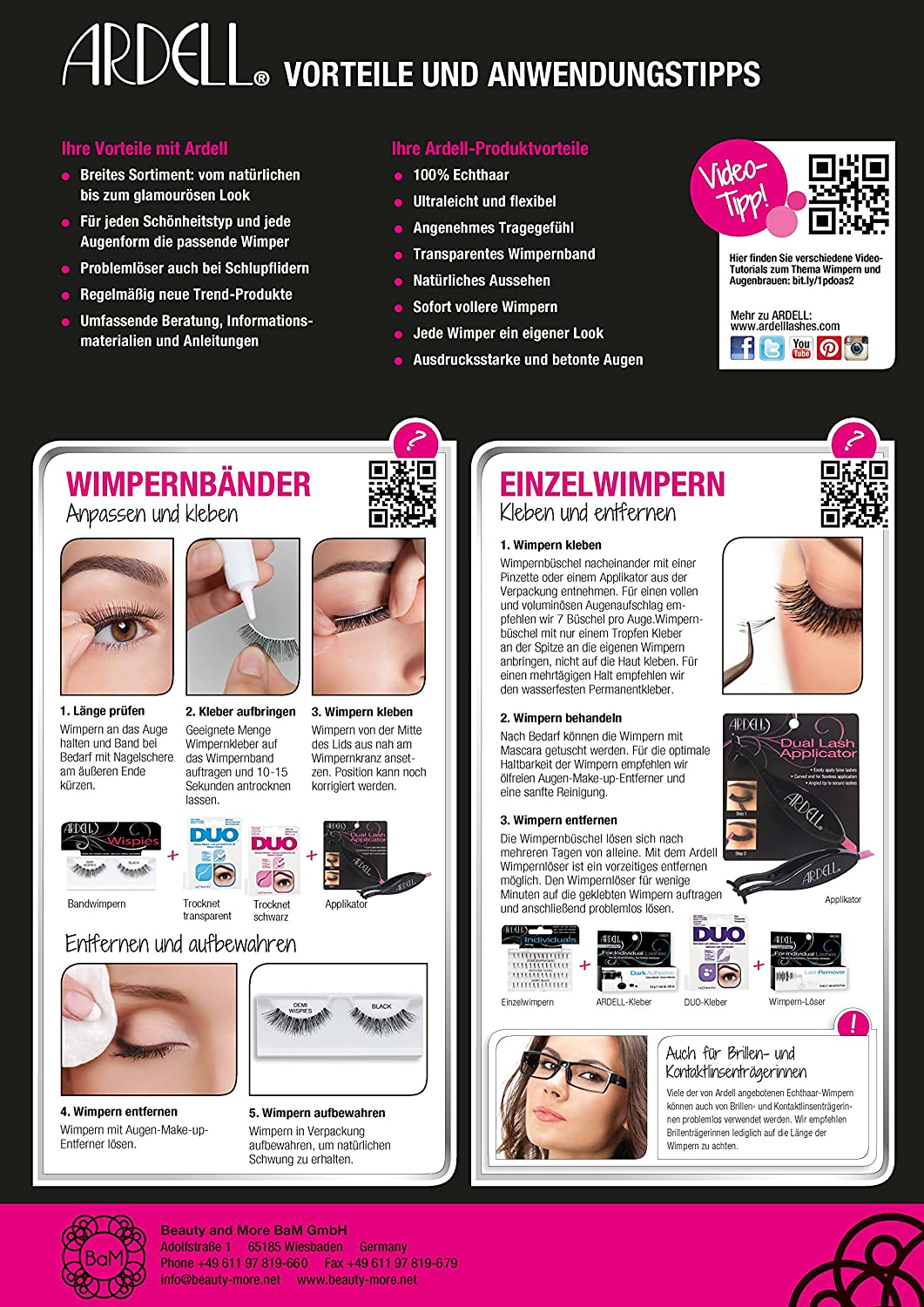Ardell False Lashes Duralash Individual Naturals, Knot-Free Long Black, 56 Count (Pack of 1) - Image 2