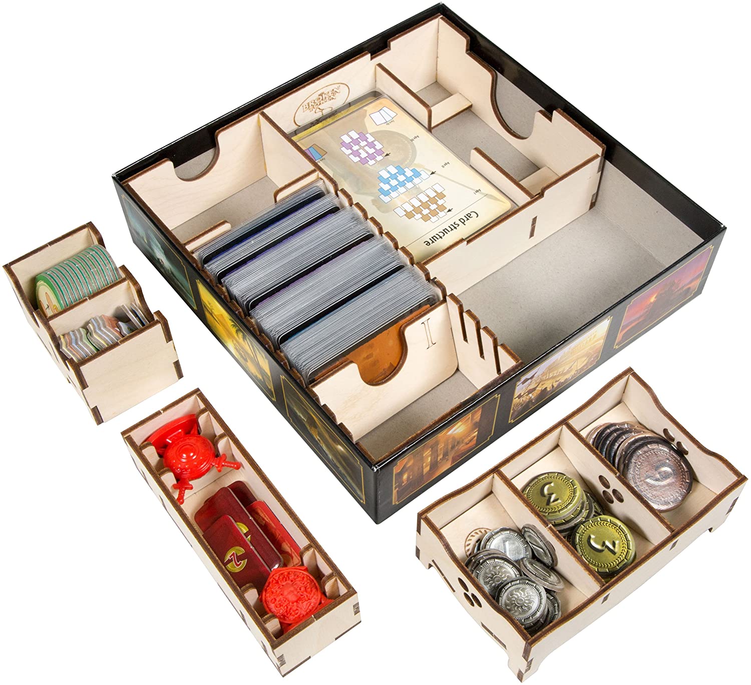 Broken Token Box Organizer for 7 Wonder Duel, Black Or White - Image 2