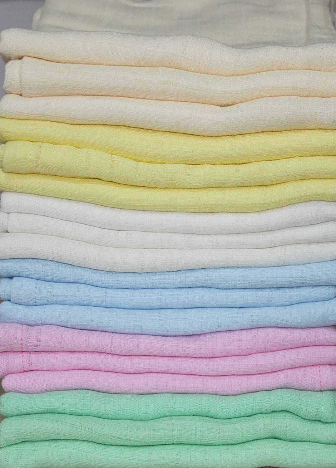 Extra Large Muslin 70x70 Baby Muslin Squares, Yellow, (70cmx70cm)