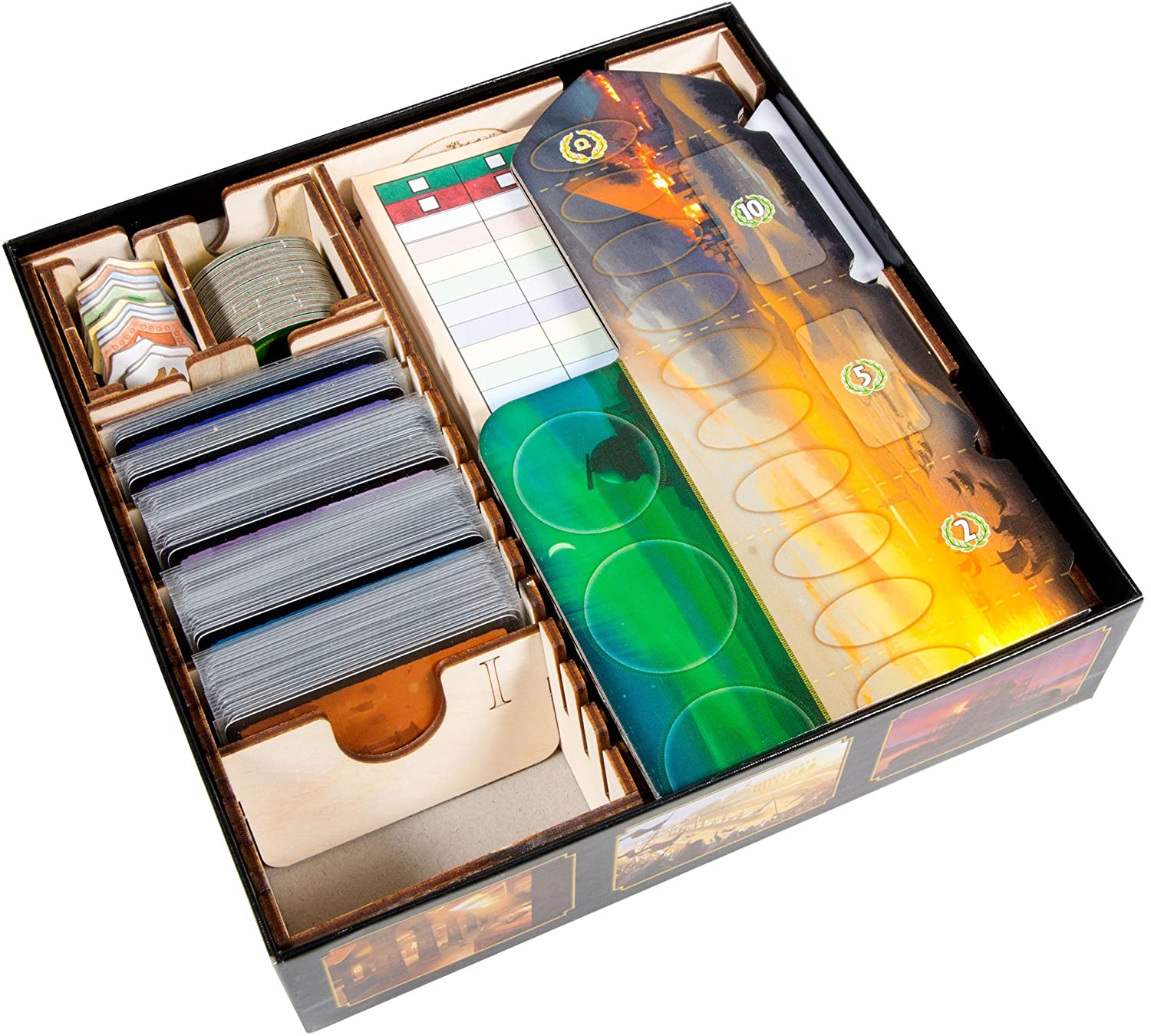 Broken Token Box Organizer for 7 Wonder Duel, Black Or White - Image 4